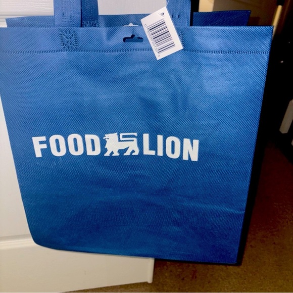 Food Lion Reusable Tote Shoulder Bag Blue - Picture 1 of 3